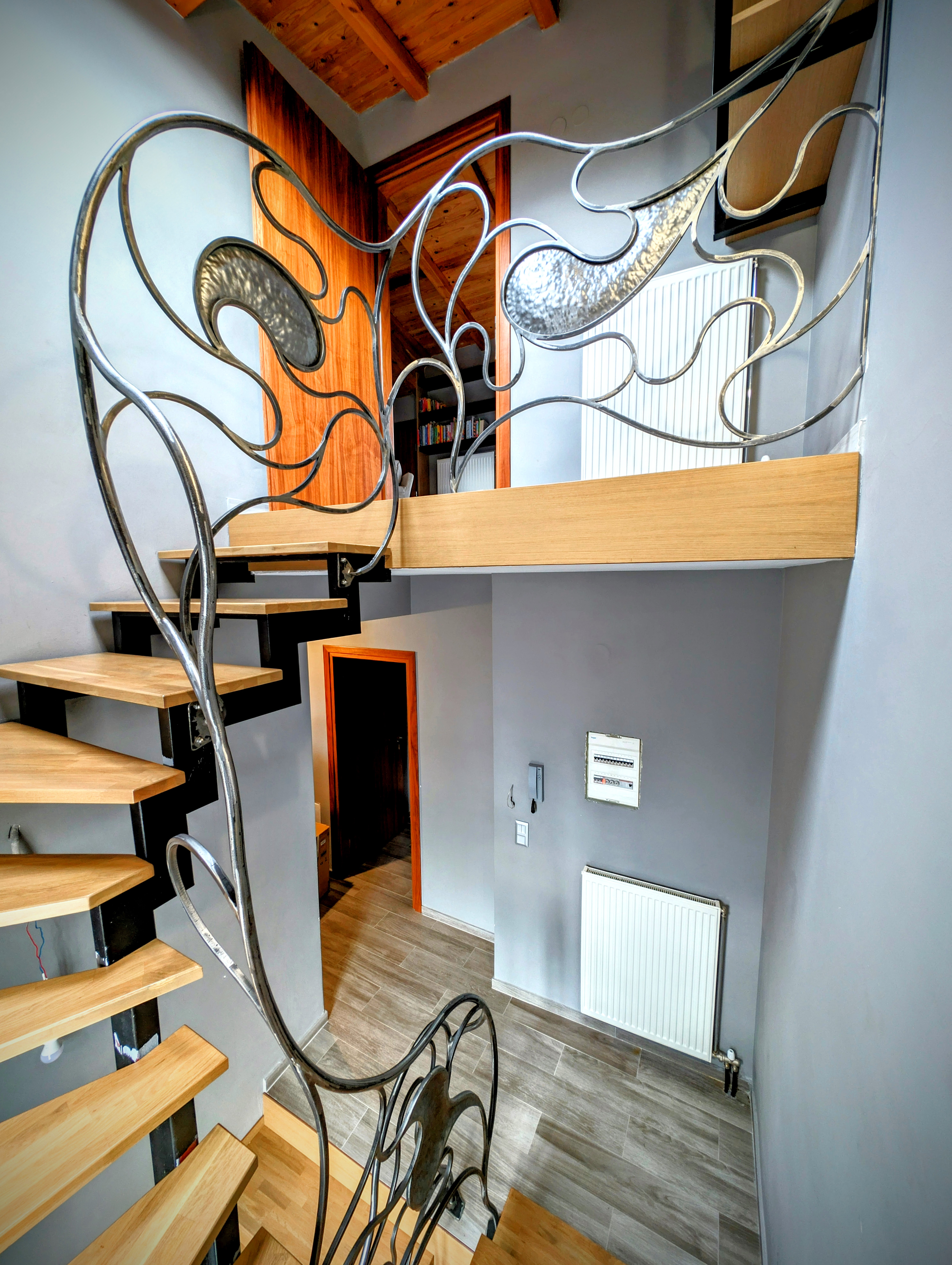 Custom Wrought Iron Staircase by Iron4Bill